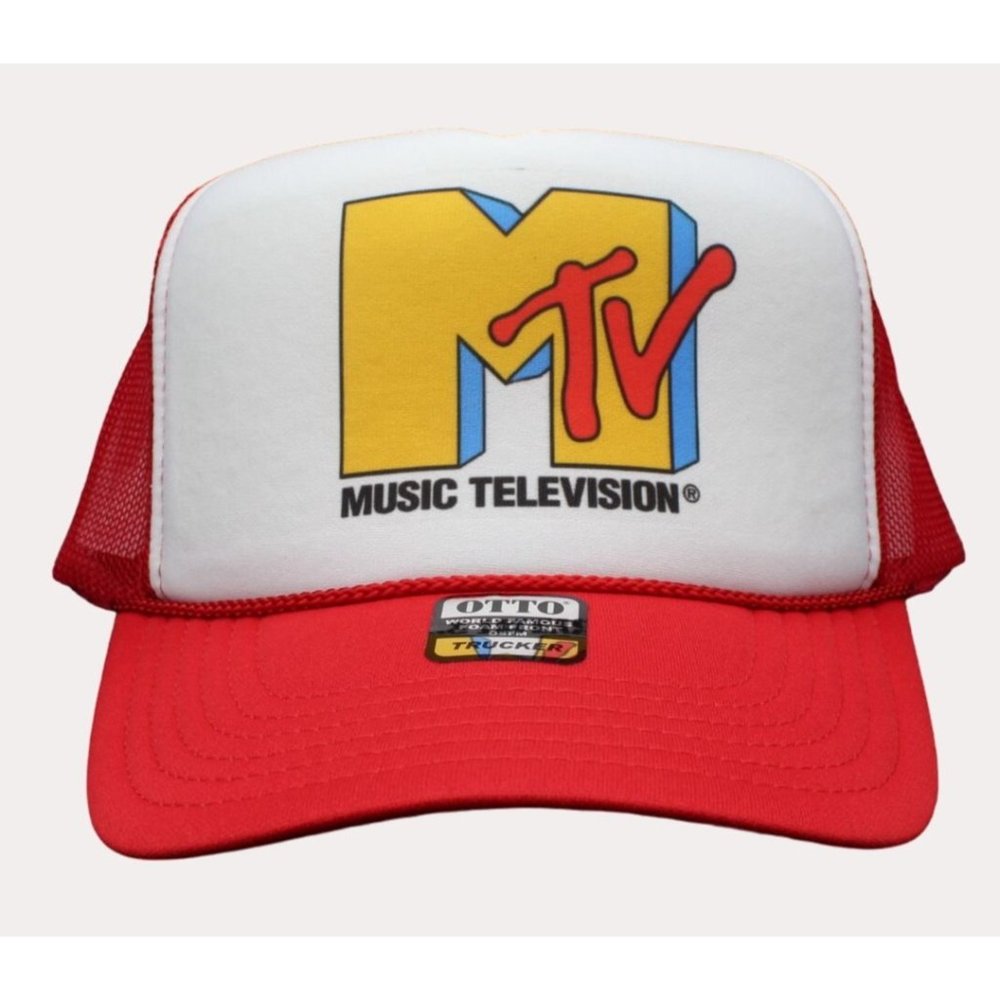 MTV Trucker Hat Mesh Hat New Adjustable Hat Vintage Music Television Ret…